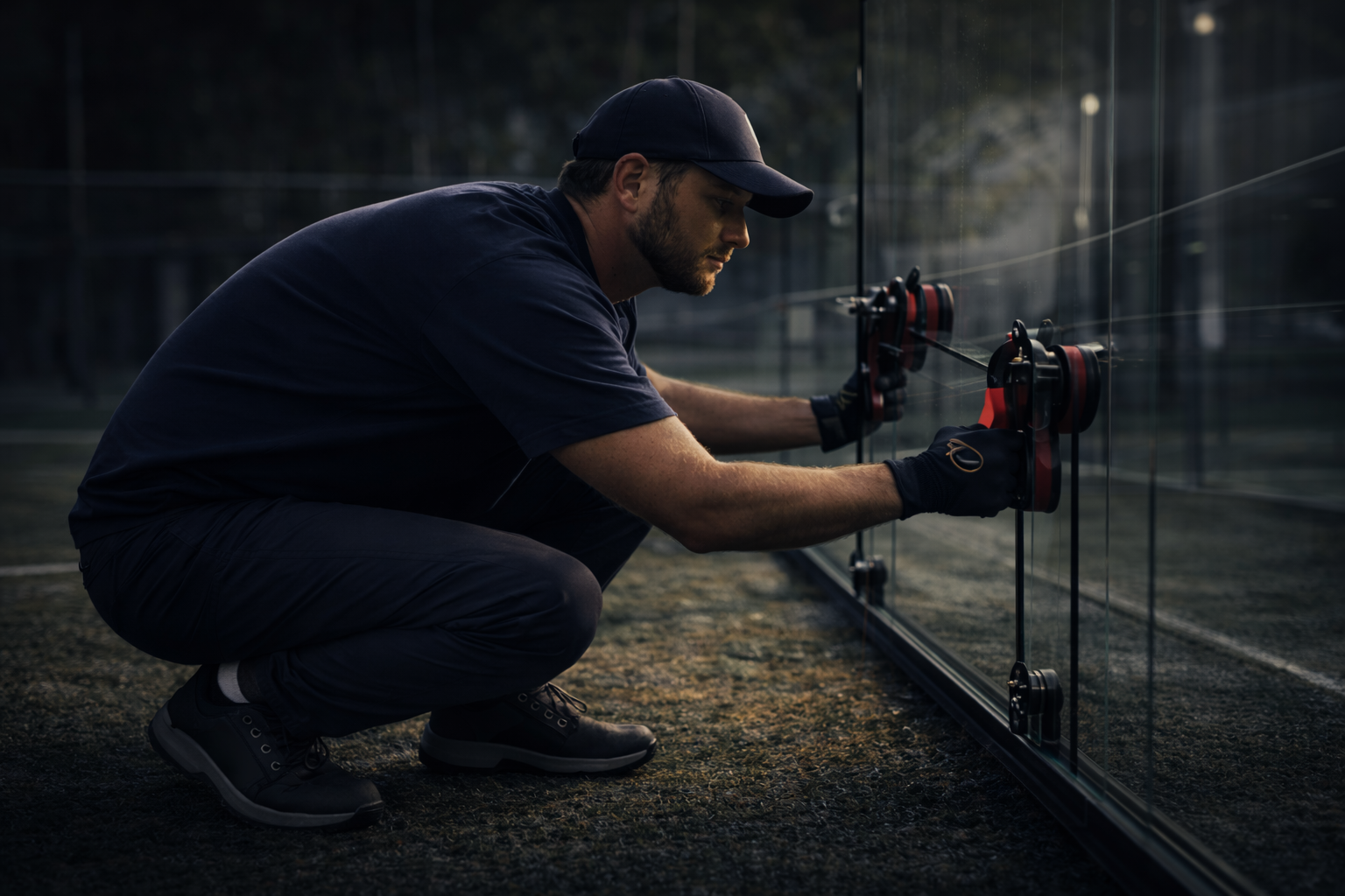 Padel court maintenance detail